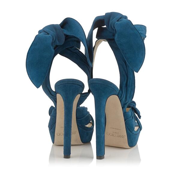 Jimmy Choo Vixen 130 Platform Sandals – Midnight Blue – Size 38 EU - Picture 2 of 12